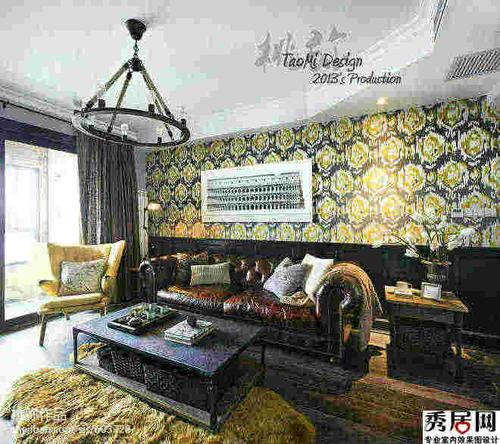 民族风格客厅装修效果图 土耳其建筑风格客厅装饰布置设计图片